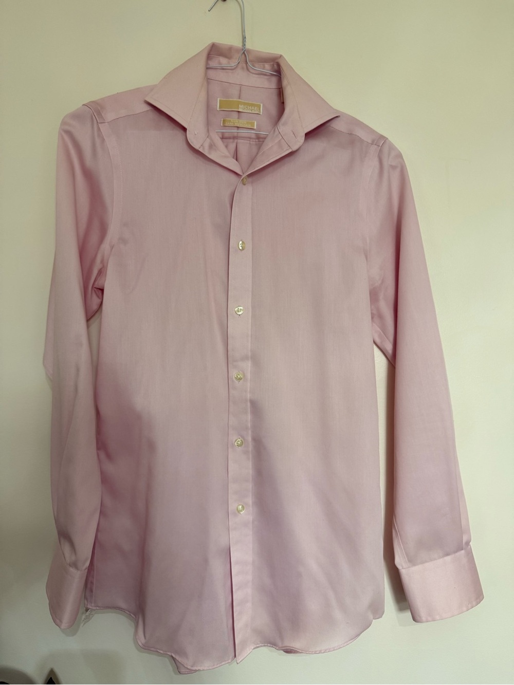 Michael Kors Light Pink Men's Shirt - Classic Spread Collar